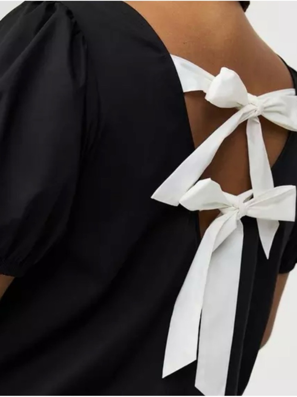 torrid Black Dress with White Back Bow Ties